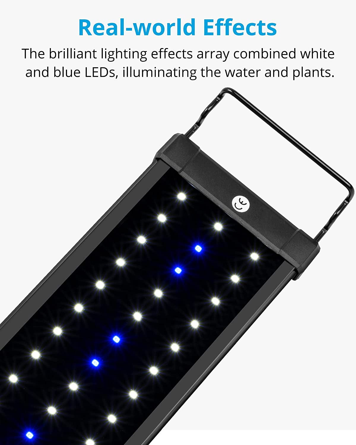 NICREW Classicled Aquarium Light, Fish Tank Light with Extendable Brackets, White and Blue Leds, Size 36 to 48 Inches, 25 Watts