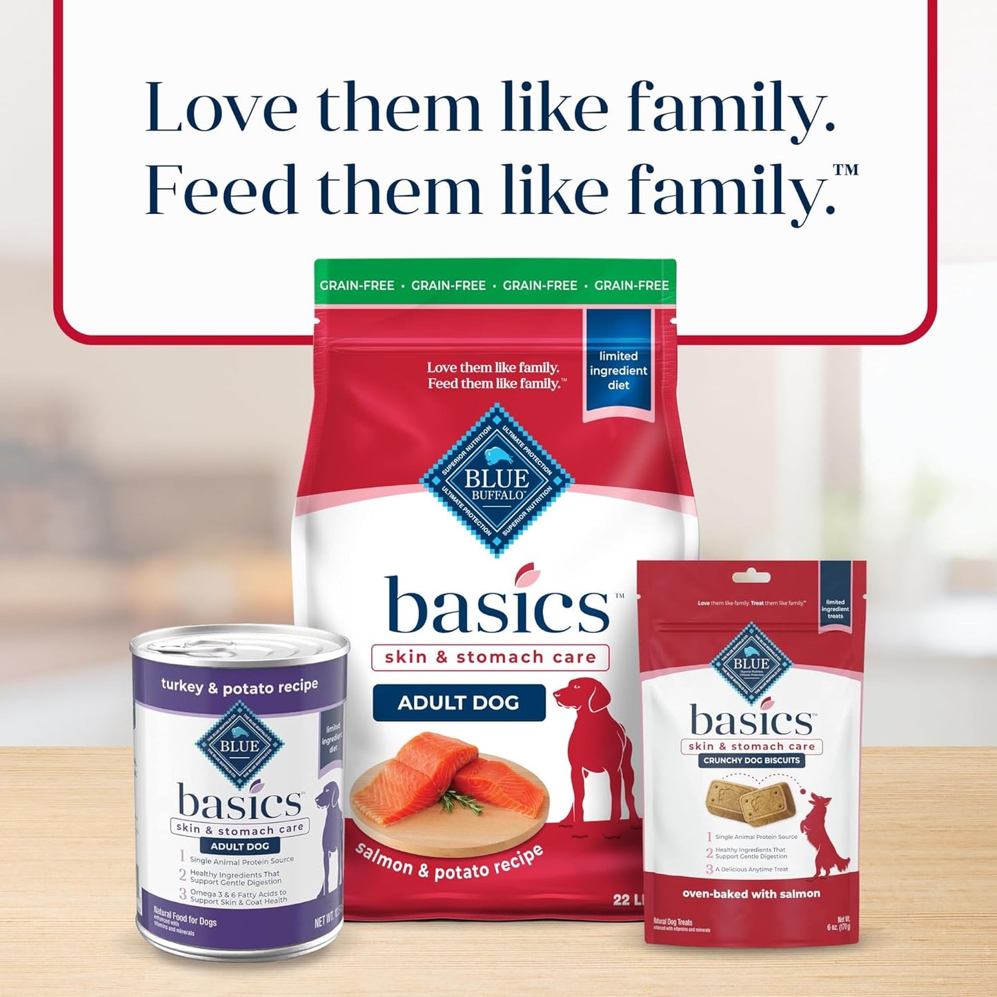 Blue Buffalo Basics Grain-Free Dry Dog Food for Adult Dogs, Limited Ingredient Diet, Salmon Recipe, 22-Lb. Bag
