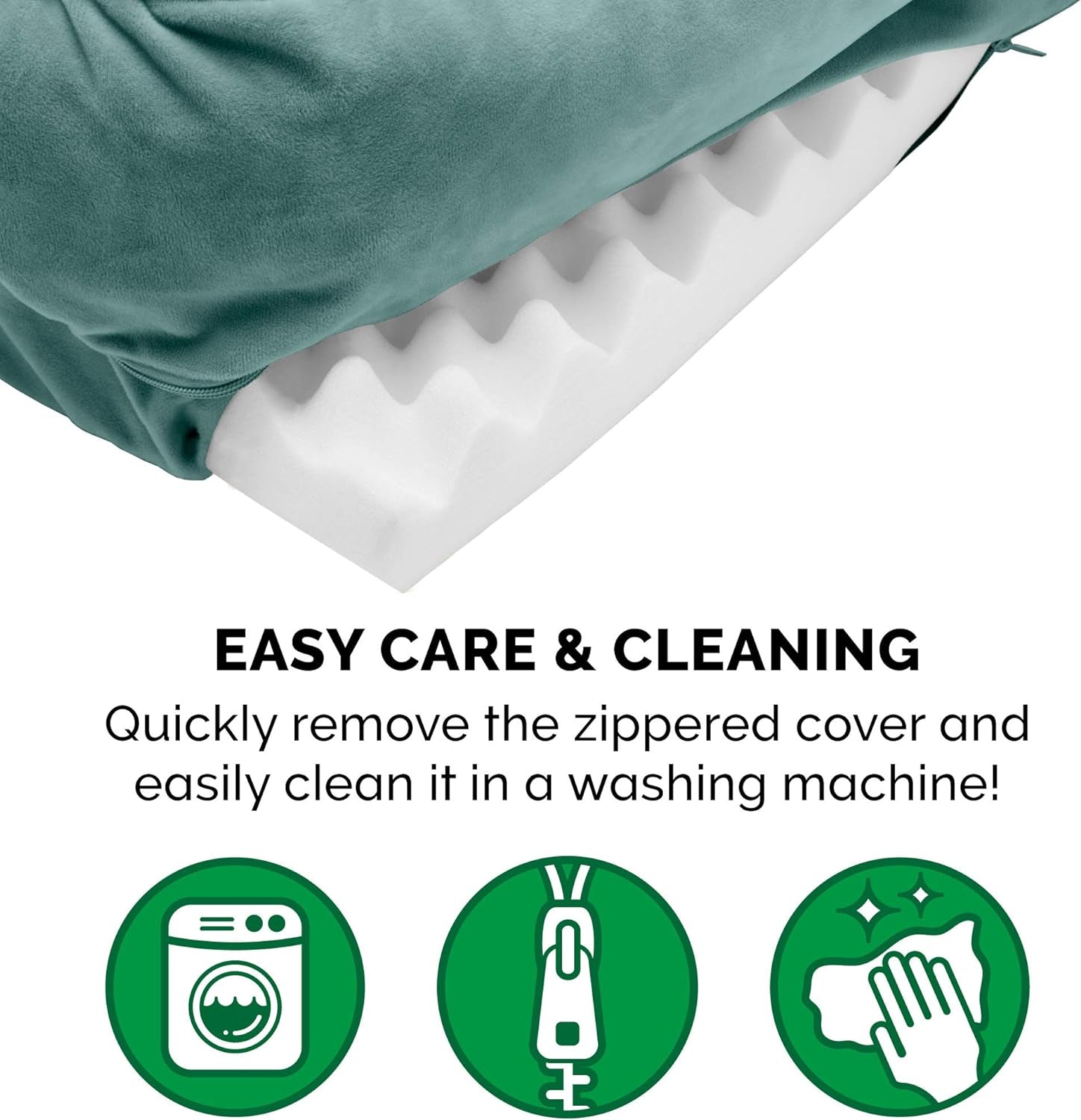 Furhaven Orthopedic Dog Bed for Small Dogs W/ Removable Bolsters & Washable Cover, for Dogs up to 20 Lbs - Plush & Velvet Waves Perfect Comfort Sofa - Celadon Green, Small