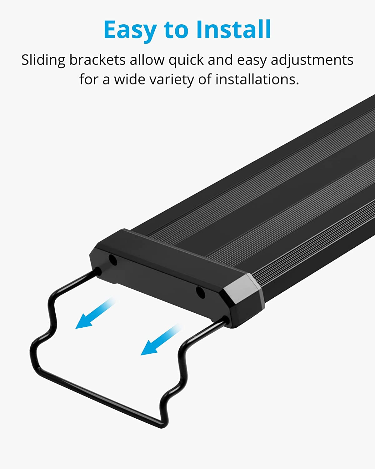 NICREW Classicled Aquarium Light, Fish Tank Light with Extendable Brackets, White and Blue Leds, Size 36 to 48 Inches, 25 Watts