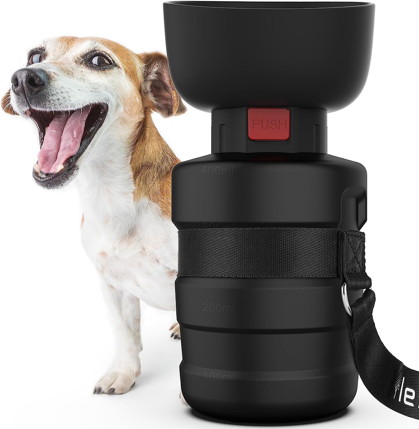 Lesotc Dog Water Bottle, Portable Water Dispenser with Bowl, Leak Proof Pet Travel Squeeze Bottle, Puppy Essentials Dog Stuff Accessories for Outdoor Walking, Hiking, Camping