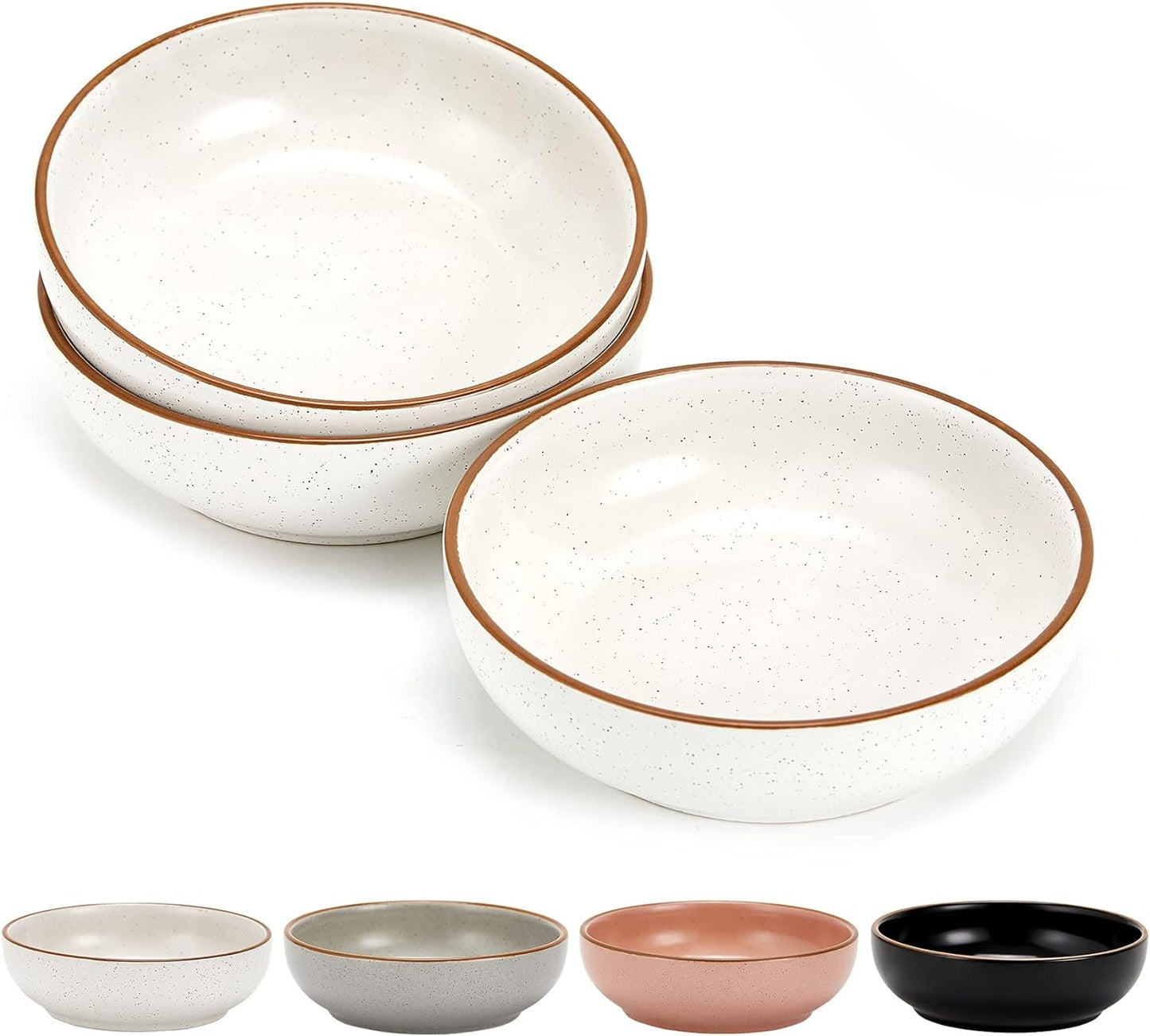 Ceramic Cat Bowls, Howise Pet Bowl Cat Dishes for Food and Water, 5.19 in Cat Food Bowl 3 Pack Pet Dishes for Cats Puppy, Matte Pink Finish